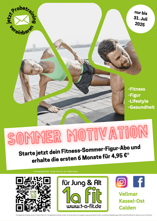 Jetzt im 1a fit trainieren